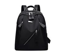 OBASDFD Women's Leather Handbag Convertible Shoulder Bag With Wristlet For Work College Antitheft Backpack(Black)