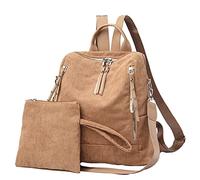 OBASDFD Women's Medium Backpack Purse - Practical, Zipper, Casual Tote, Fashion For Travel & Work(Brown)