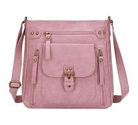 OBASDFD Women's Multi Pocket Crescent Shoulder Bag - Adjustable Strap, Small Clear Backpack