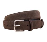 OBASDFD Women's Suede Belts For Jeans, Trendy Elegant Genuine Leather With Silver Buckle For Dress Pants Coat(Brown)