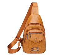 OBASDFD Women's Waterproof Crossbody Purses - Multi Pocket, Shoulder Handbags, Backpack(Yellow)