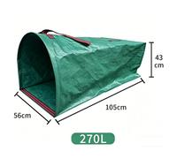Obasyhig 270L Horizontal Dustpan Leaf Collection Bag in Green Obasyhig Green