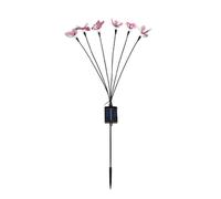 Obasyhig 6 LEDs Solar Butterfly & Firefly Garden Ground Lights in Pink Obasyhig Pink