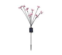 Obasyhig 9 LEDs Solar Butterfly & Firefly Garden Ground Lights in Pink Obasyhig Pink