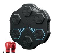 Obasyhig Black Digital Display Bluetooth Music Boxing Target with Gloves in Red Obasyhig Red