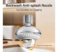 Obasyhig Flying Saucer Shaped Splash Proof Tap Booster in Silver Obasyhig Silver