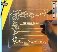 Obasyhig LED Erasable Drawing Board with 7 Pens in Yellow | Size: Large Obasyhig Yellow L