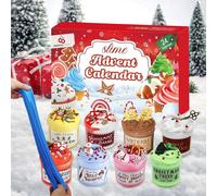Obasyhig Xmas Countdown Calendar DIY Slime Advent Calendar in Red Obasyhig Red