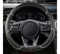 OBCBALGUX Steering Wheel Cover, for Audi A4 B98 S4 RS4 A5 F5 RS5 A6 A7 A8 Car Wheel Cover Protector Microfiber Leather, Non-Slip Comfortable Grip, Breathable, Heavy Duty,D-C