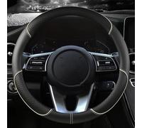 OBCBALGUX Steering Wheel Cover, for Jeep Avenger 2023-2025 Car Wheel Cover Protector Microfiber Leather, Non-Slip Comfortable Grip, Breathable, Heavy Duty,O-C