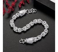 OBCPD 925 Sterling Silver dragon head bracelets for man women jewelry wedding Accessories