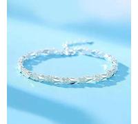 OBCPD 925 Sterling silver Heart Lucky Clover Bracelets For women wedding Jewelry