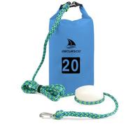 Obcursco 20L Jet Ski Anchor Kit PWC Anchor 2 in 1 Sand Bag Anchor for Float with Adjustable Buoy, PWC Sandbag Anchor for Jetski, Kayak, Seadoo, Paddle Board, Waverunner, Watercraft and Swim Mat (Blue)