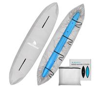 Obcursco 600D Kayak Cover Waterproof, 9.3-16.5FT Thickened UV-Proof, Tear and Fade Resistant Canoe Cover, Kayak Covers for Outdoor and Indoor Storage, Perfect as Kayak Accessories for SUP Paddle Board