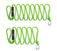 Obcursco Premium PWC Dock Lines, Heavy Duty Braided Line, Marine Rope for Jet Ski,Watercraft, Small Boat, Kayaking, Marine Sets of Two Ropes with 316 Stainless Steel Clip,(Green/Yellow)