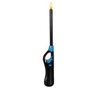 OBD 1 Pack Refillable Gas Lighter Long Reach Utility Lighter Windproof BBQ Lighter Adjustable Flame Safety Lock for Candles, Kitchen Cooker, Fireplace, Camping & Grill (Assorted Colours)