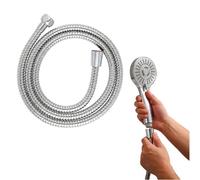 OBD 1x Shower Hose 1.8M Stainless Steel Heavy Duty Universal Chrome Flexible Anti-Kink Shower Head Pipe Replacement Bathroom Shower Hose for Bath Mixer & Electric Showers