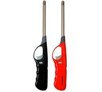 One 2 x Multipack BBQ Lighters Refillable Safety Gas Lighter Candle Fire Lighters for Home Kitchen Barbecue Camping Fire Works Fire Lighter Accessories for Cooking (Assorted Colors)