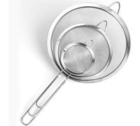 OBD 3 Size Tea Strainer Set - Fine Mesh Stainless Steel Tea Infusers in Small Medium & Large Sizes, Reusable Loose Leaf Tea Filter for Hot Drinks, Herbal Tea, Coffee and Kitchen Use