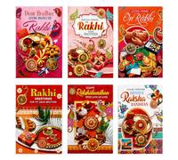 OBD 3 x Raksha Bandhan Greeting Card for Brother Rakhi Wishes Card Assorted Design Traditional Festival Card Colourful Greeting Card Gift Card for Raksha Bandhan Celebration