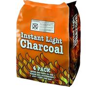 OBD 4 x 1kg Lumpwood Charcoal for BBQ Instant Light Low Smoke Restaurant Grade Charcoal Natural Lumpwood BBQ Charcoal for Grills Smokers Restaurant Use & Firepits