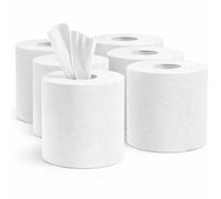 OBD 6 x White Kitchen Roll 2 Ply Paper Towels - Soft, Strong & Highly Absorbent Tissue Roll for Cleaning, Wiping, Drying Hands, Kitchen, Bathroom, Office, Catering & Household Use