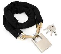 OBD Bike Chain Lock with Padlock (4 Keys) Heavy Duty Motorcycle & Scooter Lock with High Security Chain for Motorcycle Scooter Door Gate Fence (6mm Dia x 1000mm Length)