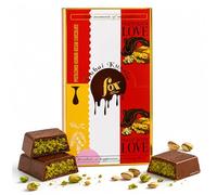 OBD Dubai Pistachio Kunafa Chocolate Bar Rich Creamy Milk Chocolate with Crispy Kunafa Filling Handmade Gourmet Dessert Gift for Family Friends Birthdays and Celebrations