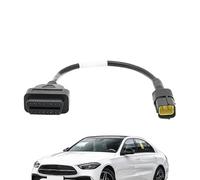OBD Extension Cable, Car Diagnostic Scanner Adapter, 11.81inches, Heavy Duty Cable, High Compatibility, Medium Length, Black, Engine, Vehicles, Motorcycle, SUV, Truck, Garage, Repair Shops