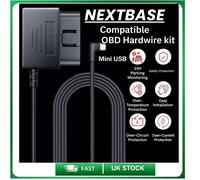 Nextbase Hardwire Kit OBD - Compatible with 122, 222, 322GW, 422GW, 522GW, 622GW Nextbase Dash Cams - 5 Metres Long, 90° Connector, LED Indicator - Easier to Install than Hardwire Kit