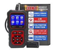 OBD-II Diagnostic Device Scanner, iKiKin Motor System Diagnostic Tool Check the Motor Voltage Gauge, has a full OBD2 function suitable for code scanner All OBDII/EOBD protocols