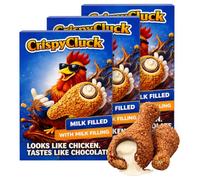 OBD Milk Filled Chocolate Drumstick 48g Snack Looks Like Fried Chicken Creamy Centre Funny Gift Party Treat for Kids Adults and Chocolate Lovers (3)