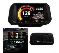 OBD Powered Car HUD Head Up Display with LCD Tire Pressure Monitoring, GPS Navigation, and Multiple Abnormal Pressure Alarm Options (OBD+TPMS)