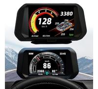 OBD Powered Car HUD Head Up Display with LCD Tire Pressure Monitoring, GPS Navigation, and Multiple Abnormal Pressure Alarm Options (GPS+OBD)