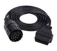 OBD2 Adapter Cable, 10 Pin to 16 Pin OBD2 Adapter Connector Diagnostic Cable for Motorcycle Motorbike