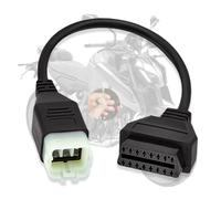 OBD2 Adapter Cable Fit for KTM 6 Pin to 16Pin Motorcycle Diagnostic Cable Work with Many Kind OBDII Code Reader/Scanner