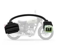 OBD2 Adapter Cable Fit for Royal Enfield Classic 350 Reborn, Himalayan 411, Interceptor 650, Continental GT 650/535 Motorcycle 6 Pin to 16Pin Diagnostic Cable, Work with ELM327 ObdII Code Reader