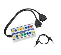 OBD2 Breakout Box Universal, High Performance Pinout Detector with Durable ABS Rubber, 14x8x4cm - Error Detection and Signal Transmission, Quick Terminal Switching for Vehicle