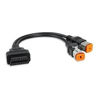 OBD2 Cable 16 Pin to 4 Pin+6 Pin Fits for Harley Davidson Motorcycle, OBD Scanner Adapter Cable Work with Many Motorcycle Diagnostic Tool
