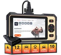 OBD2 Diagnostic Scanner, ThinkScan 662 Car Scanner with 12 Reset Services + 4 System Diagnostics (ECM/TCM/SRS/ABS), Active Testing Auto Tool, CANFD Protocol, Free Lifetime Updates
