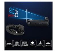 OBD2 Hud Head-Up Display On-board Computer Gauges Projection Digital Car Speedometer Fuel Mileage Auto Electronics Accessories(Blu)