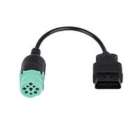 obd2= KIMISS 9 Pin to 16 Pin OBD2 Truck Diagnostic Scanner Cable Adapter J1962-J1939 for Cummins Engine (Male)