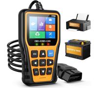 OBD2 Scanner Car Code Reader with Voltage Test, Plug-and-Play CAN Diagnostic Tool, Read & Clear Check Engine Error Codes for Most OBDII Vehicles Since 1996, Yellow