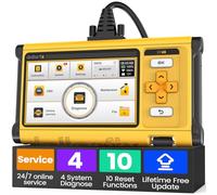 Dollarfix DF65 OBD2 Scanner, Engine/Transmission OBD2 Car Scanner Diagnostic Tool,ABS Code Reader,SRS Scan Tool,10 Reset (Oil EPB SAS TPMS ETS NJEC Bleeding AIRBAG Gearbox D.P.F), Lifetime Free Update