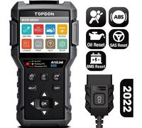 OBD2 Scanner TOPDON AL600 Car Diagnostic Scan Tool, ABS SRS Code Reader with Active Test, 3 Hot Reset Service