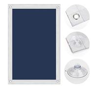 OBdeco Skylight Thermal Roller Blind, Sun Protection, Blackout Blind for Velux, Thermal Protection No Drilling with Suction Cups, 60 x 78 cm (W x L) for MK04, Dark Blue