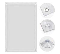 OBdeco Thermal Roller Blind, Roof Window Sun Protection, Blackout Blind for Velux, Heat Protection, No Drilling, with Suction Cups (White, 57 x 100 cm)