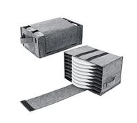 OBDHOM 2pcs Caravan Plate Holder Camping Dinnerware Storage Felt Bag with Cup Holder Motorhome Camping Glass Carrier for Motorhome Cupboard Glass Mug Tableware Storage Kitchen Accessories