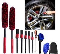 OBDKCAN Wheel Brush Kit 10PCS Car Wheel Cleaning Kit Detailing Brushes Car Wash Mitt Car Wash Cleaning Kit for Clean Rims, Spokes, Barrels & Tyres Emblems, Air Vents
