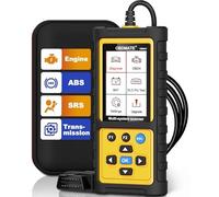 OBDMATE OBD2 Scanner with ABS SRS Transmission, Reset Fault Lights | Check Engine Code Reader with Full OBDII Functions | DLC Pin Test | Battery Voltage Check, Car Diagnostic Tool